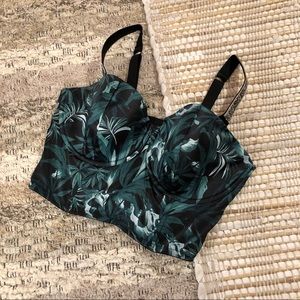 Victoria’s Secret Very Sexy Tropical Leaves Crystal Strap Bustier Bra
